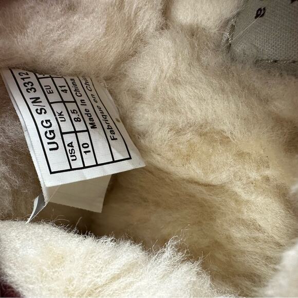 UGG Ansley Moccasin Slippers Womens 10 Mahogany Sheepskin Leather Comfy Loafers - Picture 10 of 11